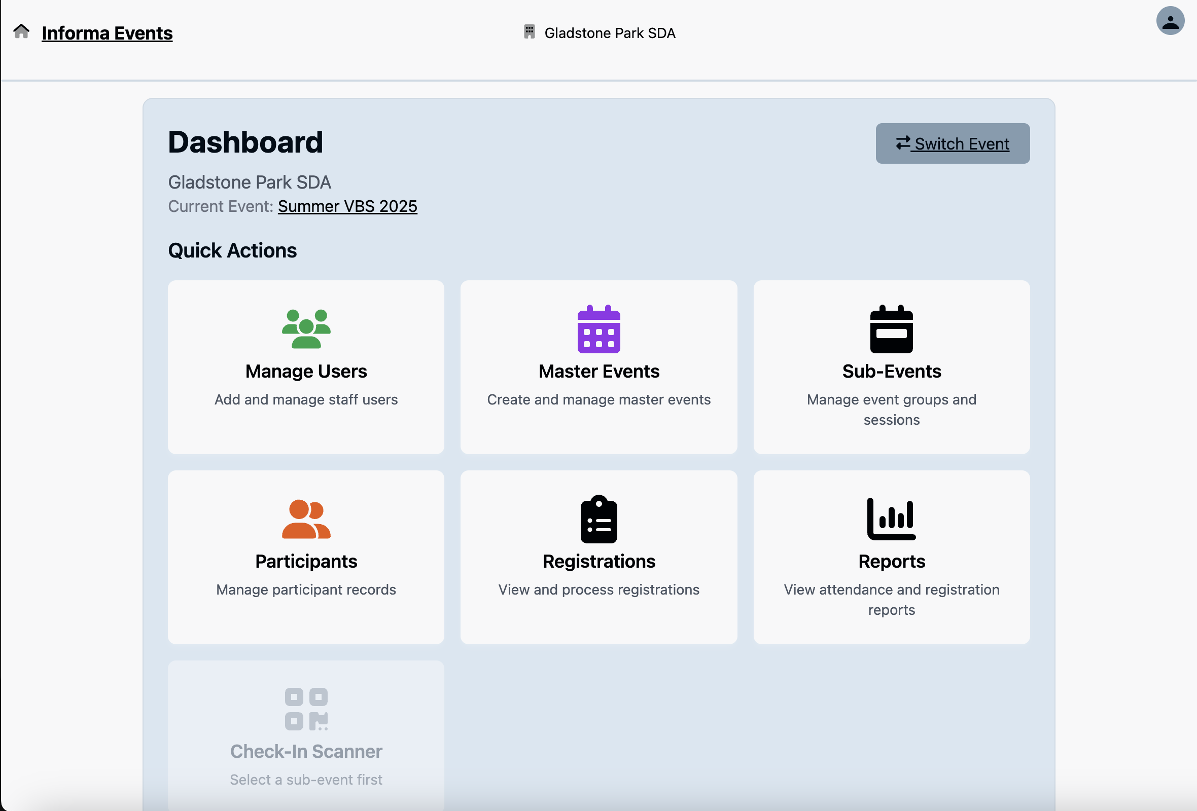 Informa Events Dashboard